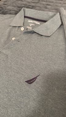 Nautica Men's Classic Fit Solid Cotton Blend Long Sleeve Polo Shirt